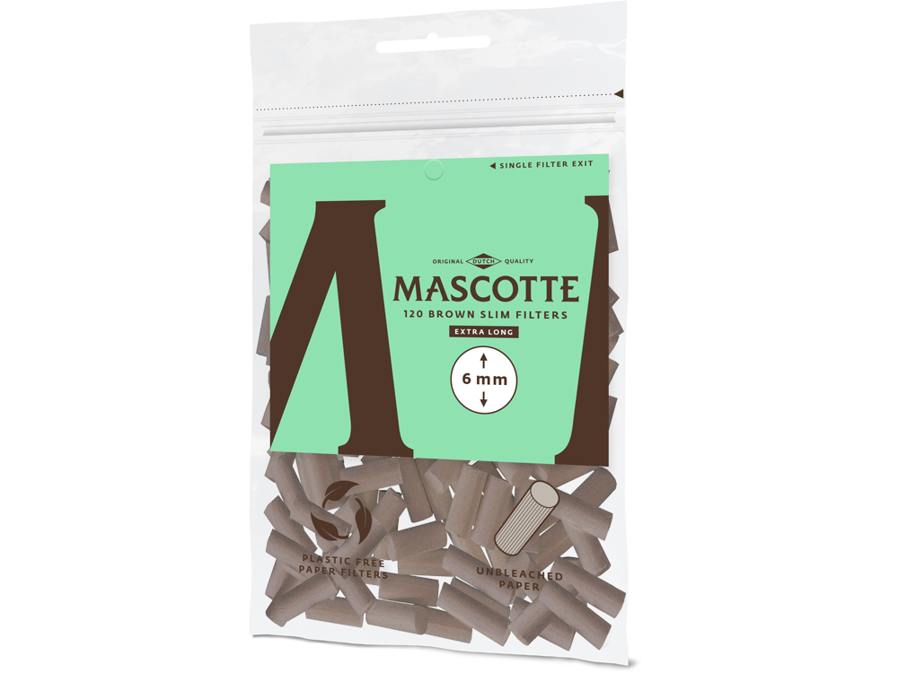 Mascotte Brown XL Slim Paper Filters 120